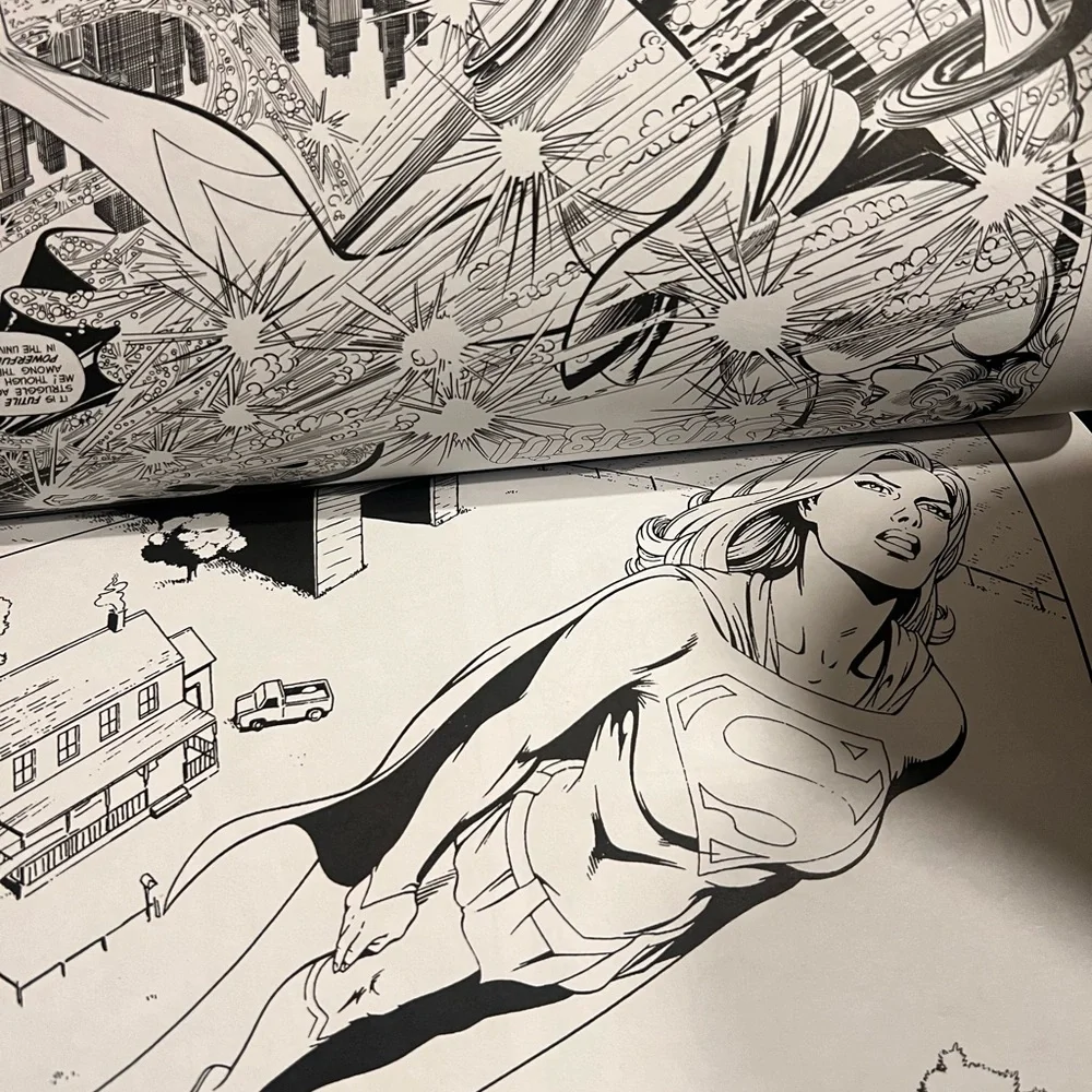 DC Comics Supergirl: An Adult Coloring Book (free colored pencils with purchase)